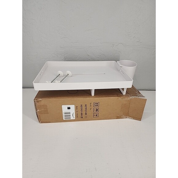 Plastic Bedside Shelf for Bunk Bed & Top Bunk Bed Side Table Tray Organizer - Picture 4 of 7